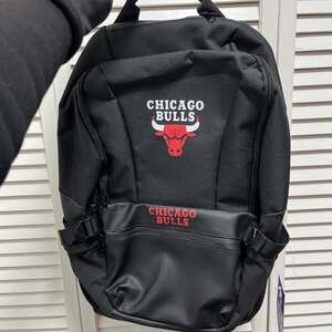NBA Chicago Bulls Dual Logo Black Backpack